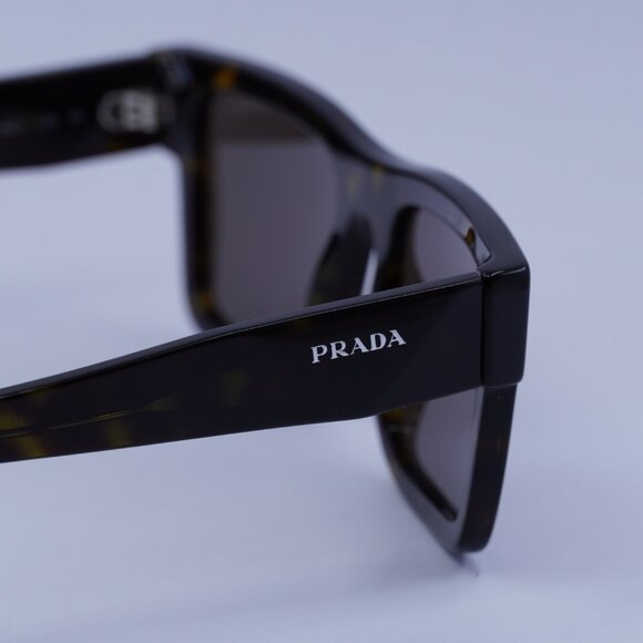 Prada PR19WS 2AU8C1 Sunglasses Havana Rectangle Frame, Brown Lenses - Picture 6 of 11